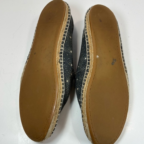Coach Women's Blue Canvas White Stars Signature Espadrille Flats Size 10 B G3772 - Picture 6 of 7